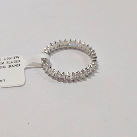 Bella Luce 2.70ctw Baguette Rhodium Plated Sterling Silver Band Ring Size 10 NWT - Picture 3 of 3